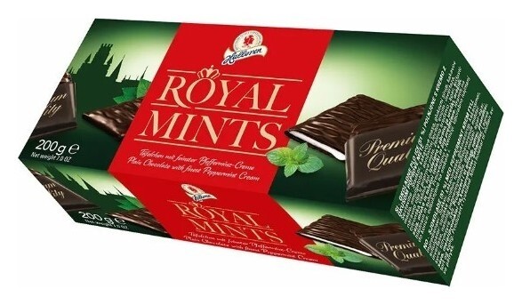 Шоколад с мятной начинкой Royal Mints  Halloren