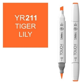 Маркер Touch brush двухсторонний цв.211 тигровая лилия, 1210211 Touch