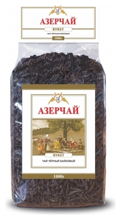Чай азерчай букет черный крупнолистовой прозрачная упаковка, 1кг 110819 Азерчай