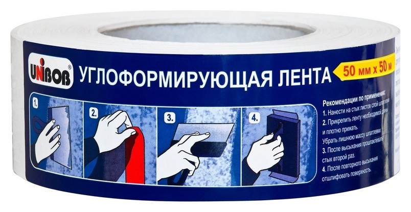 Лента углоформирующая 50мм х 50м Unibob (Бумажная)