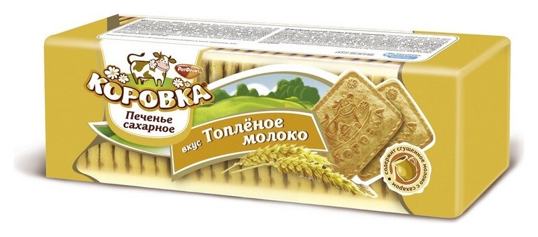 Печенье коровка вкус топленое молоко, 375г Коровка