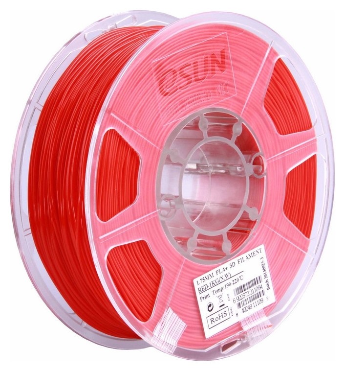 Катушка Abs+ пластика Esun 1.75 мм 1кг., красная (Abs+175r1)