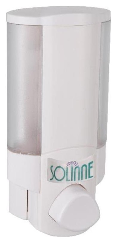 Дозатор для жидкого мыла Solinne 380мл пластиковый белый 2516.071