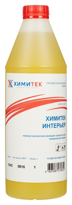 Профхим универсал кисл для поверхн и пола химитек/интерьер,1л  Химитек