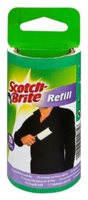 Ролик для чистки одежды 3М Scotch-brite (Запасной блок 30 л.)