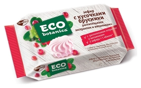 Зефир Eco-botanica с кусочками брусники, 250г Eco botanica