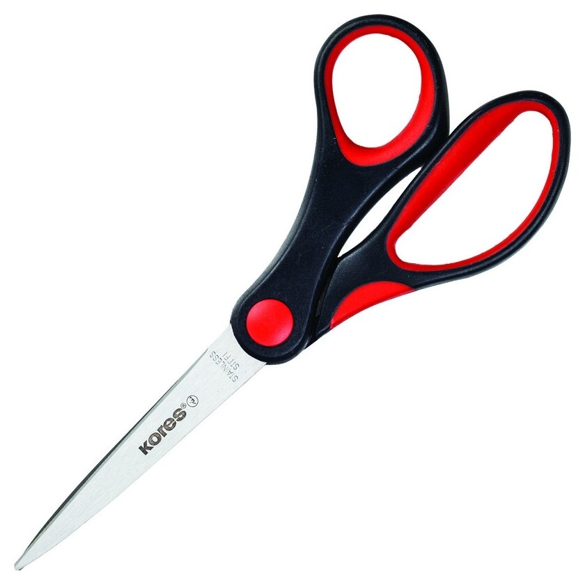 Ножницы Kores Softgrip 170 мм с пласт.прорезин.анатом.руч.цв.вассорт  Kores