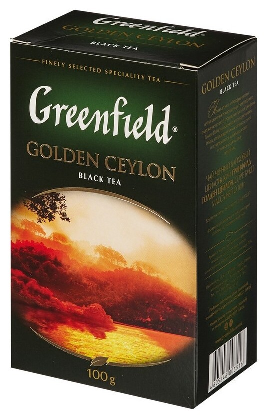 Чай Greenfield Golden Ceylon листовой черный,100г 0351-14  Greenfield