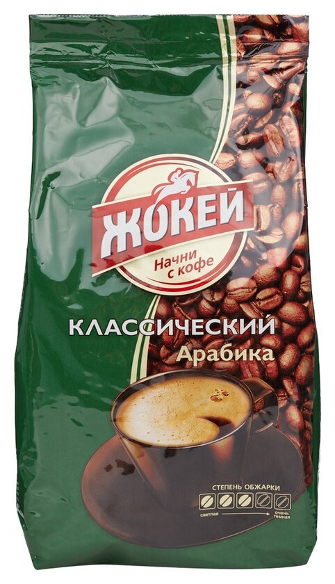 Кофе жокей классический в зернах, 900 г Жокей