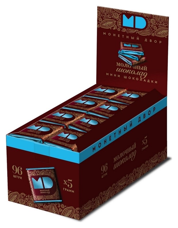 Шоколад монетный двор молочный 5г/96 шт Монетный двор