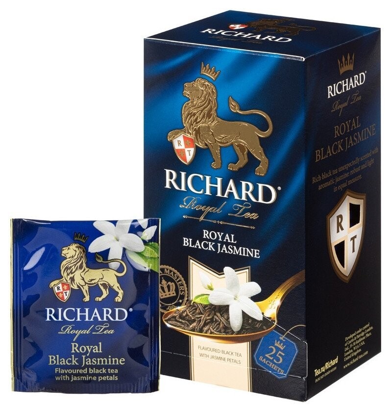 Чай Richard Royal Black Jasmine черн., 25 пак Richard