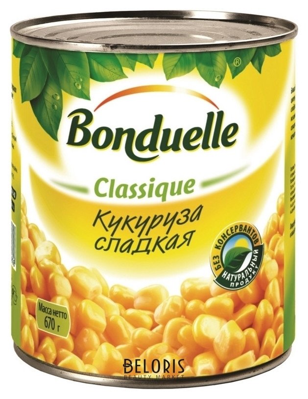 Консервация кукуруза бондюэль сладкая 670г Bonduelle
