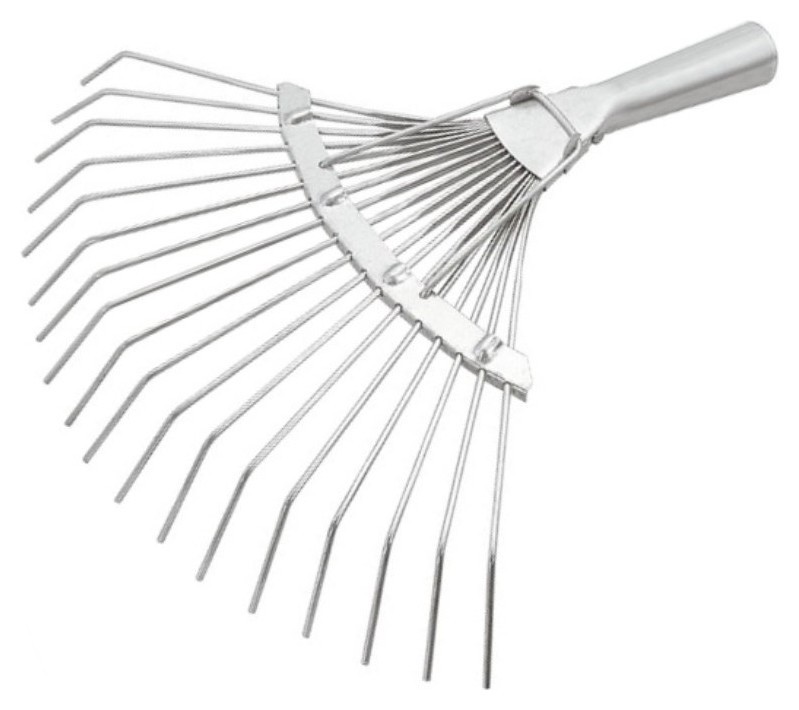 Грабли веерные 360 мм 18 зубьев оцинкованные без черенка сибртех 61780  Сибртех