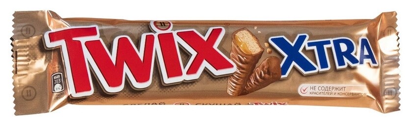 Шоколадный батончик Twix Xtra, 82г  Twix
