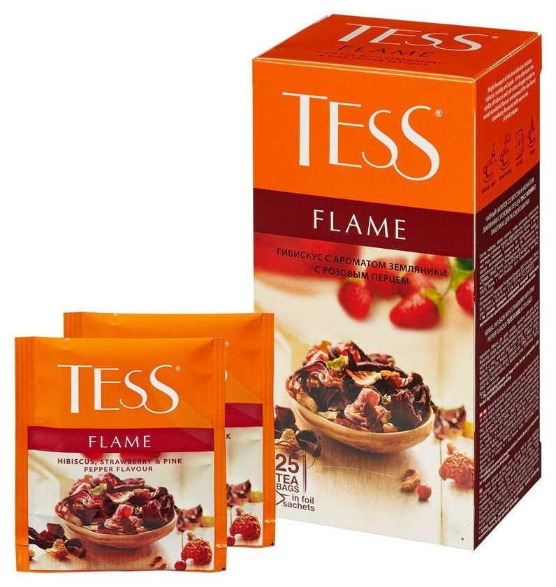 Чай Tess Flame фруктовы 25пак  Tess