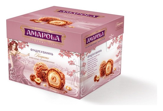 Набор конфет Amapola фундук и ваниль 100 г Amapola