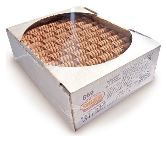 Вафли вафельные трубочки озби шоколадные, 650г  Семейка Озби