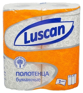 Полотенца бумажные Luscan бел цел 17м 2-сл.,с тиснением, 2рул./уп Luscan