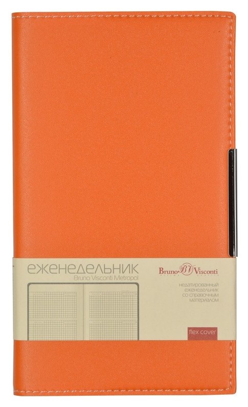 

Еженедельник недатированный оранжевый А6 Metropol 3-492/04