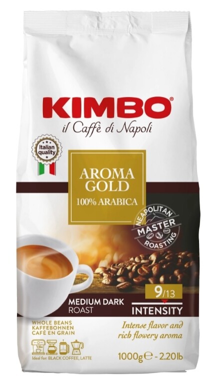 Кофе Kimbo Aroma Gold 100% арабика в зернах, 1кг  Kimbo