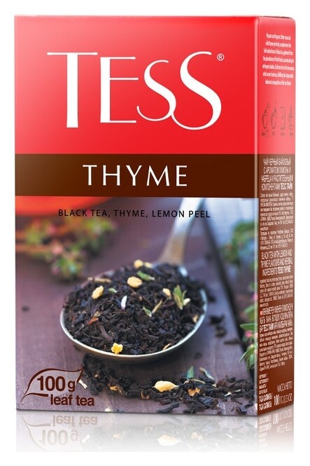 Чай Tess Thyme листовой черный с добавками,100г 1130-15  Tess