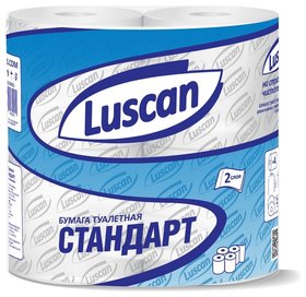 Бумага туалетная Luscan Standart 2сл бел вторич втул 21,88м 175л 4рул/уп Luscan