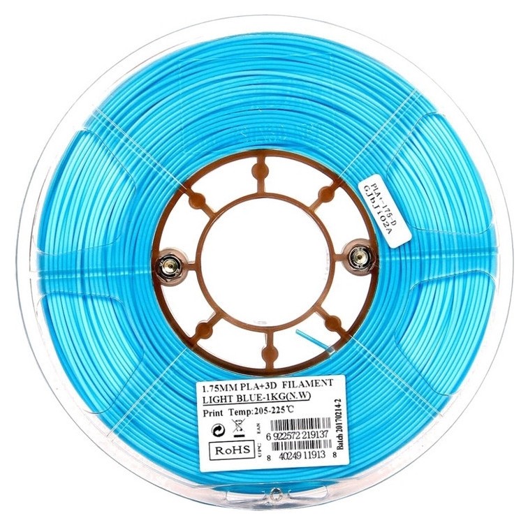 Катушка Pla+ пластика Esun 1.75 мм 1кг., голубая (Pla+175d1)