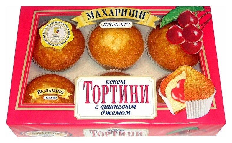 Кекс махариши с вишневым джемом 200г Махариши