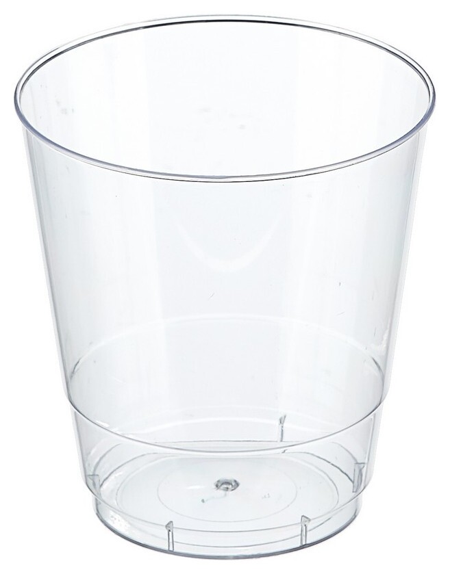 Стакан одноразовый 200мл кристалл прозр. комус ПС 50шт/уп  Комус