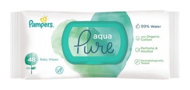 

Салфетки влажные детские Pampers Aqua Pure 48шт