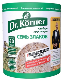 Хлебцы хрустящие семь злаков Dr.korner 100 гр Dr. Korner
