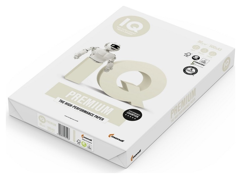 

Бумага IQ Premium (А3, марка А+, 80 г/кв.м, 500 л)
