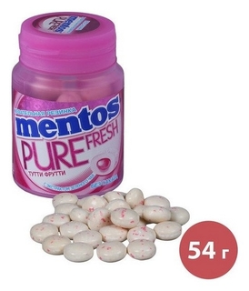 Жевательная резинка Mentos Pure Fresh тутти-фрутти, 54г Mentos