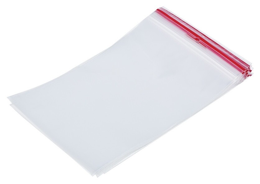 Пакет с замком (Zip Lock) с европодвесом 12 х 17 см, 60 мкм, 100 шт/уп  