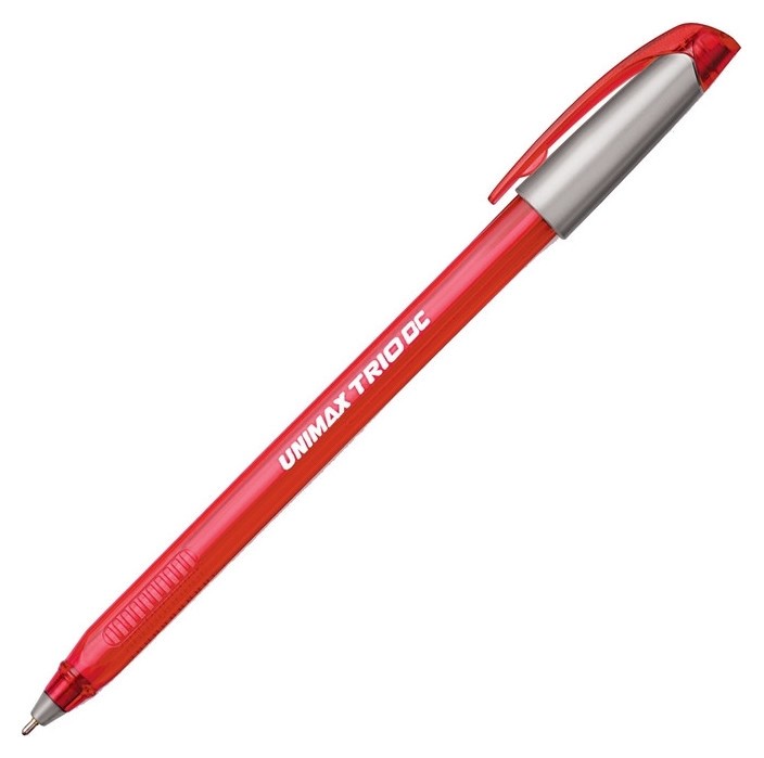 Ручка шариковая Unimax Trio DC Tinted 0,7мм, красн, масл, треуг. неавтом.