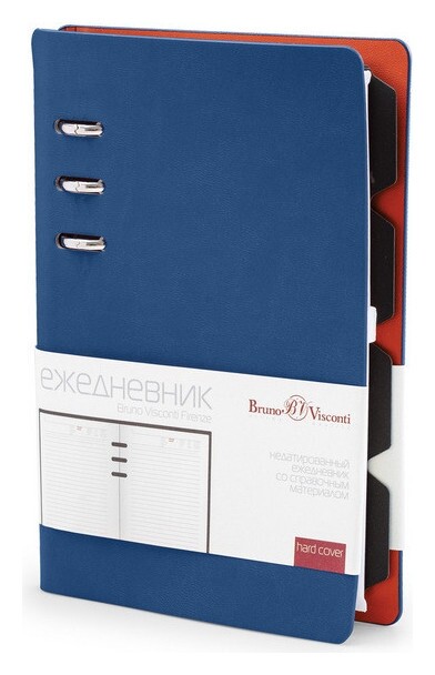 Ежедневник недатированный а5-,132х190мм,120л, Firenze темно-синий 3-511/01  Bruno Visconti
