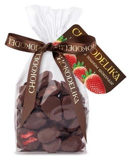 Конфеты клубника в темном шоколаде 60 г Chokodelika