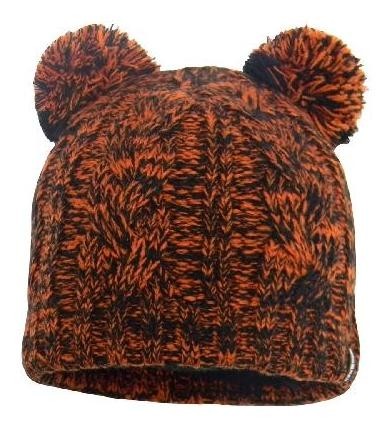 Детская водонепроницаемая шапка Dexshell Dh572 с помпонами оранжевая  Dexshell