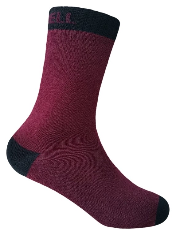 Водонепроницаемые носки детские Dexshell Ultra Thin Children Socks L (20-22 см), бордовые Dexshell