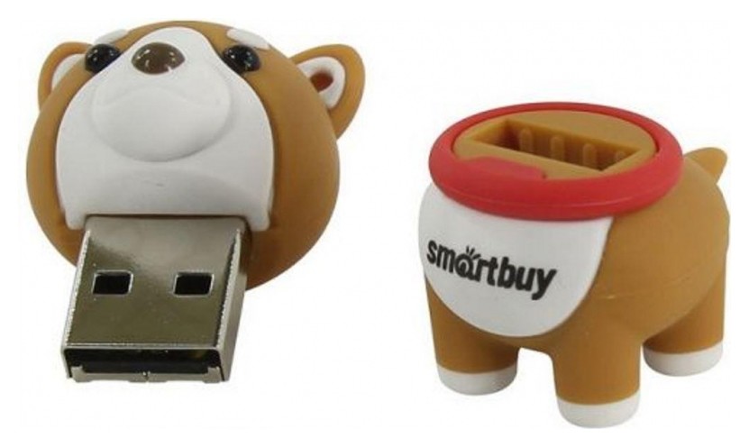 Флеш-память Smartbuy Wild Series, 16gb, USB 2.0, собака акита, Sb16gbakitaw