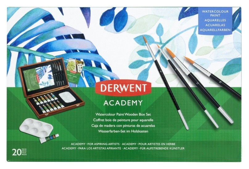 Набор для рисования акварельными красками Derwent Academy,дерев.уп, 2305673