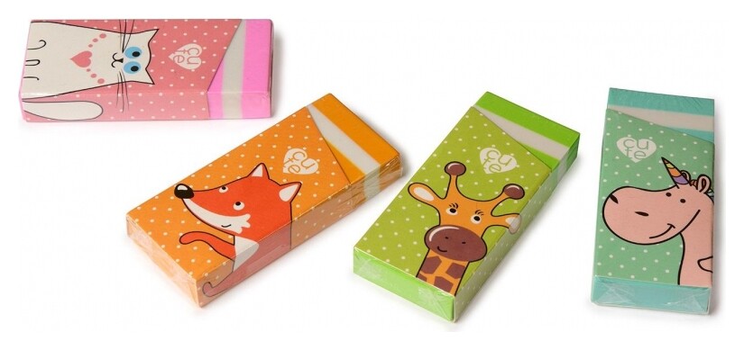 Ластик Bruno Visconti Happygraphix зверята 30х65х10мм 42-0025  Альт