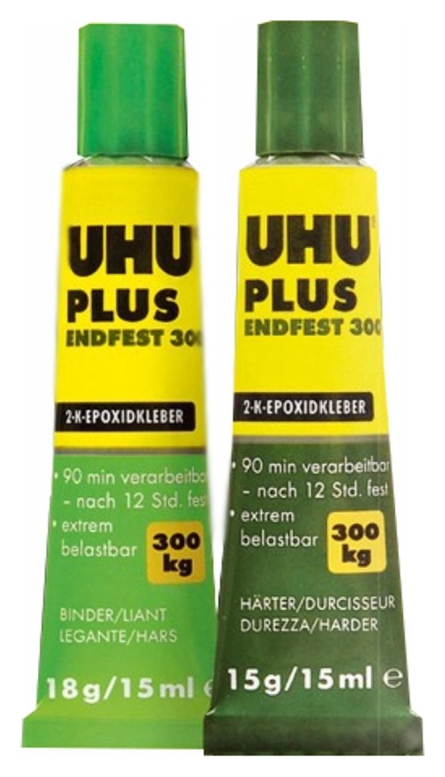 Клей UHU Plus Endfest 300 универсальный эпоксидный,2х15мл (45640)