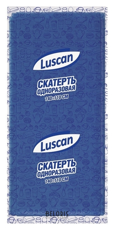 Скатерть одноразовая Luscan, 110х140см, синяя Luscan