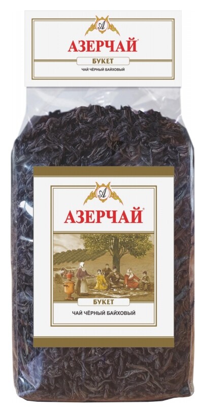 Чай азерчай букет черный крупнолистовой в прозрачной уп., 200г 414991  Азерчай