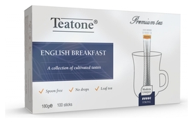 Чай английский завтрак Teatone черный, 1 уп.x 100 стиков Teatone