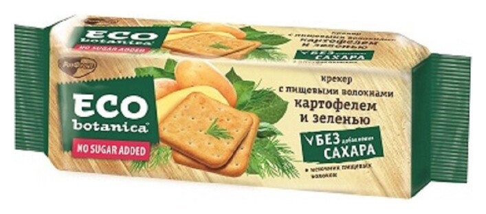 Крекер Eco Botanica с пищевыми волокнами,картофелем и зеленью, 175г Eco botanica