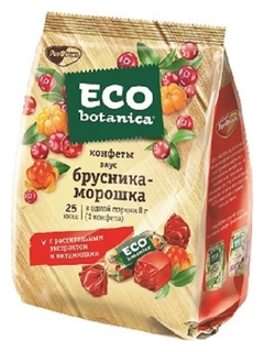 Мармелад конфеты Eco Botanica вкус брусника-морошка,желейные, 200г Eco botanica