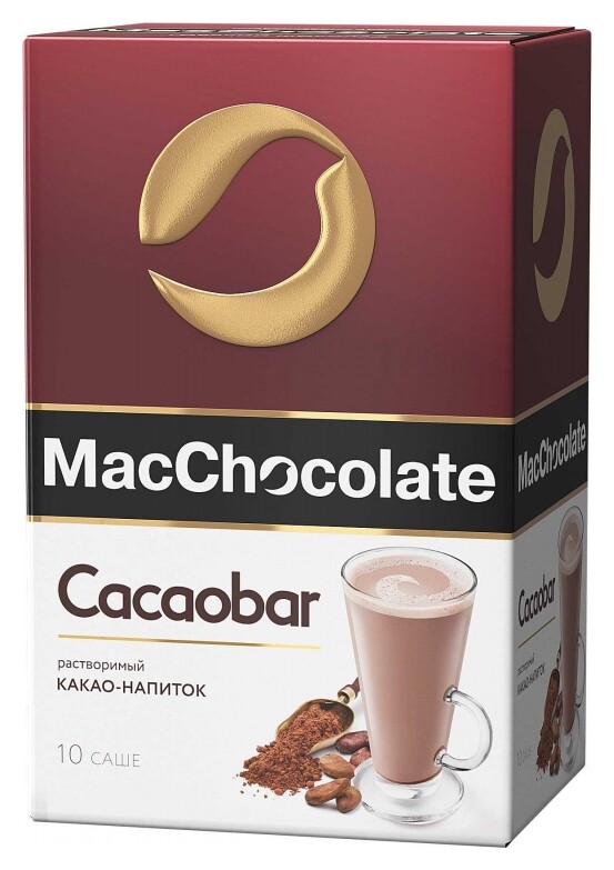 Какао Mac Chocolate Cacaobar, 10штx20г MacChocolate