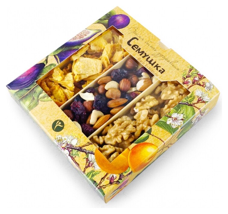 Орехи с кусочками ананасов семушка, 155г Семушка